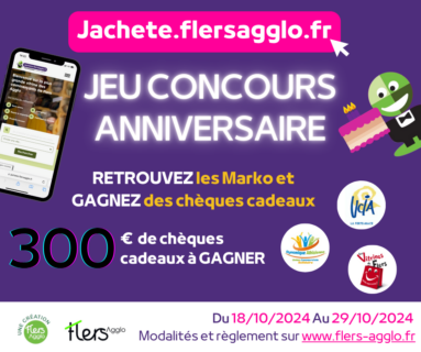 300 € de chèques cadeaux à gagner pour les 3 ans de Jachete.flersagglo.fr